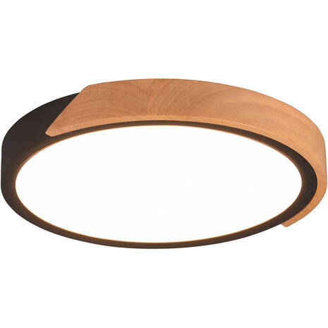 LED Plafondlamp - Plafondverlichting - Trion Jersa - 20W - Warm Wit 3000K - Dimbaar - Rond - Mat Zwart - Kunststof LED Plafondlamp - Plafondverlichting - Trion Jersa - 20W - Warm Wit 3000K - Dimbaar - Rond - Mat Zwart - Kunststof