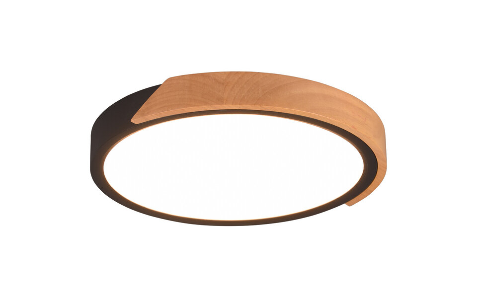 HLW LED LED Ceiling Lamp - Ceiling Lighting - Trion Jersa - 20W - Warm White 3000K - Dimmable - Round - Matte Black - Plastic HLW LED LED Ceiling Lamp - Ceiling Lighting - Trion Jersa - 20W - Warm White 3000K - Dimmable - Round - Matte Black - Plastic