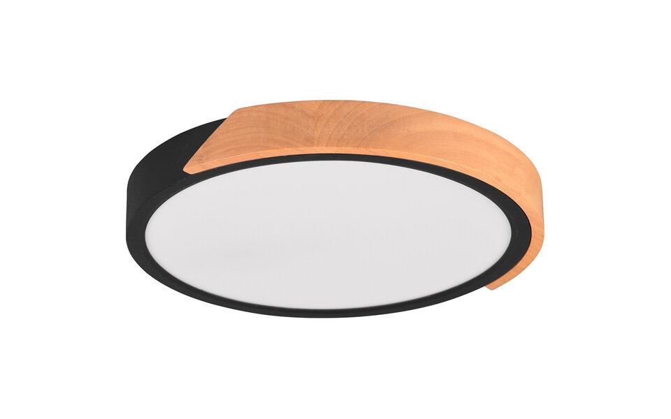 HLW LED LED Plafondlamp - Plafondverlichting - Trion Jersa - 20W - Warm Wit 3000K - Dimbaar - Rond - Mat Zwart - Kunststof HLW LED LED Plafondlamp - Plafondverlichting - Trion Jersa - 20W - Warm Wit 3000K - Dimbaar - Rond - Mat Zwart - Kunststof