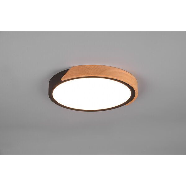HLW LED LED Plafondlamp - Plafondverlichting - Trion Jersa - 20W - Warm Wit 3000K - Dimbaar - Rond - Mat Zwart - Kunststof HLW LED LED Plafondlamp - Plafondverlichting - Trion Jersa - 20W - Warm Wit 3000K - Dimbaar - Rond - Mat Zwart - Kunststof