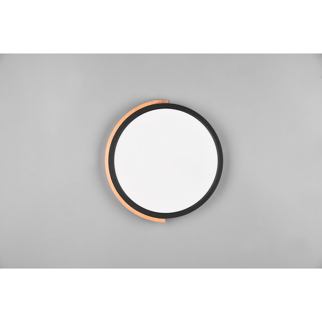 HLW LED LED Plafondlamp - Plafondverlichting - Trion Jersa - 20W - Warm Wit 3000K - Dimbaar - Rond - Mat Zwart - Kunststof HLW LED LED Plafondlamp - Plafondverlichting - Trion Jersa - 20W - Warm Wit 3000K - Dimbaar - Rond - Mat Zwart - Kunststof