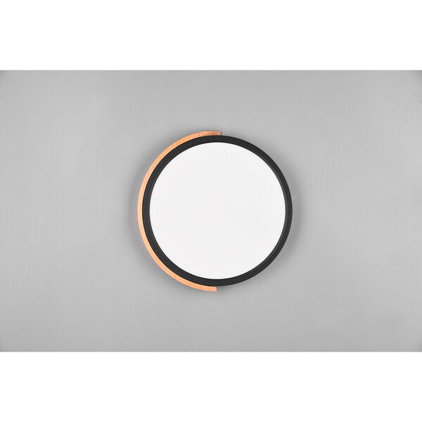 HLW LED LED Plafondlamp - Plafondverlichting - Trion Jersa - 20W - Warm Wit 3000K - Dimbaar - Rond - Mat Zwart - Kunststof HLW LED LED Plafondlamp - Plafondverlichting - Trion Jersa - 20W - Warm Wit 3000K - Dimbaar - Rond - Mat Zwart - Kunststof
