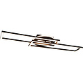 LED Plafondlamp - Plafondverlichting - Trion Tiger - 30W - Aanpasbare Kleur - Afstandsbediening - Dimbaar - Rechthoek - Mat Zwart - Aluminium