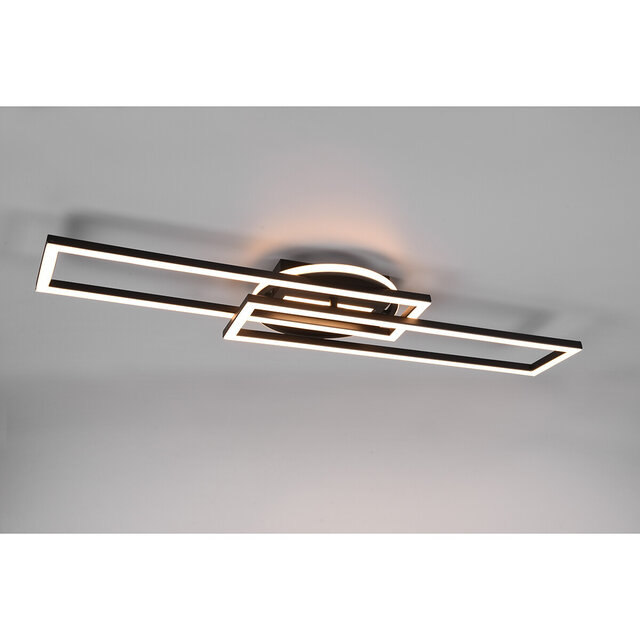 HLW LED LED Ceiling Light - Ceiling Lighting - Trion Tiger - 30W - Adjustable Color - Remote Control - Dimmable - Rectangular - Matte Black - Aluminum HLW LED LED Ceiling Light - Ceiling Lighting - Trion Tiger - 30W - Adjustable Color - Remote Control - Dimmable - Rectangular - Matte Black - Aluminum