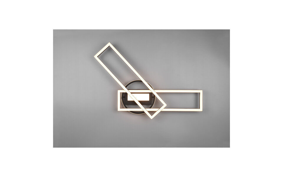 HLW LED LED Ceiling Light - Ceiling Lighting - Trion Tiger - 30W - Adjustable Color - Remote Control - Dimmable - Rectangular - Matte Black - Aluminum HLW LED LED Ceiling Light - Ceiling Lighting - Trion Tiger - 30W - Adjustable Color - Remote Control - Dimmable - Rectangular - Matte Black - Aluminum