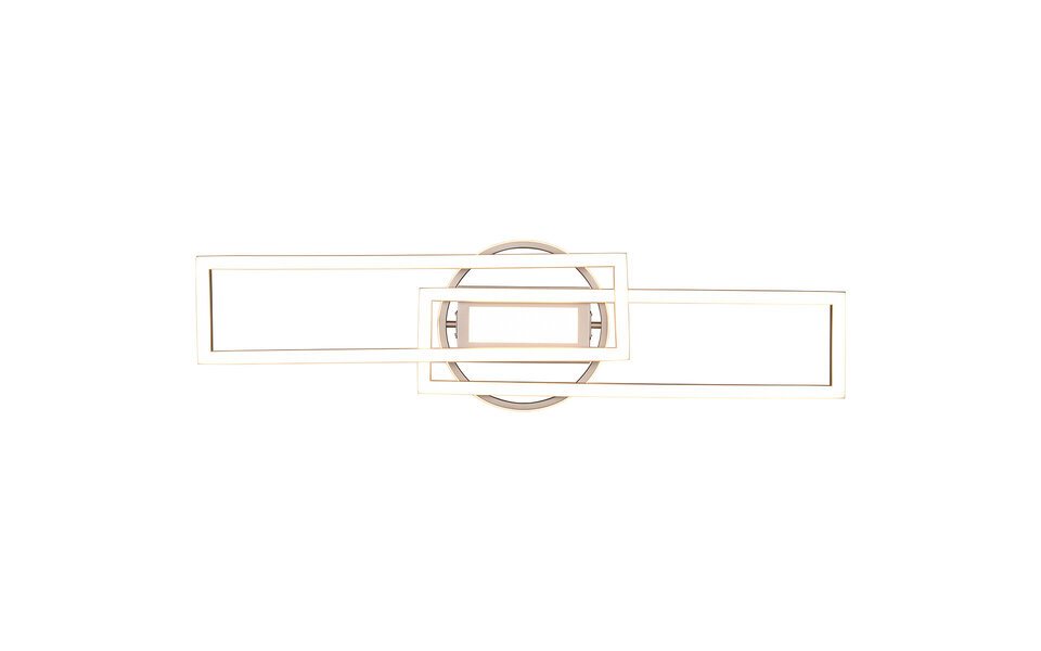 HLW LED LED Ceiling Light - Ceiling Lighting - Trion Tiger - 30W - Adjustable Color - Remote Control - Dimmable - Rectangular - Matte Nickel - Aluminum