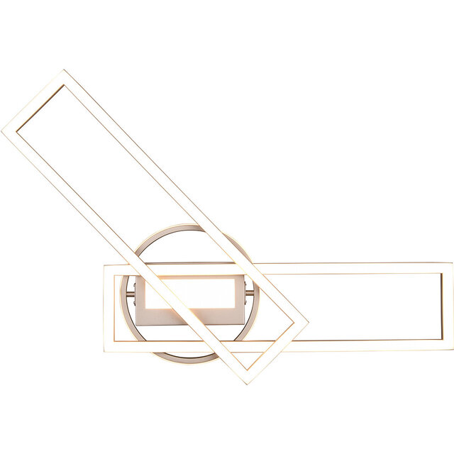 HLW LED LED Ceiling Light - Ceiling Lighting - Trion Tiger - 30W - Adjustable Color - Remote Control - Dimmable - Rectangular - Matte Nickel - Aluminum