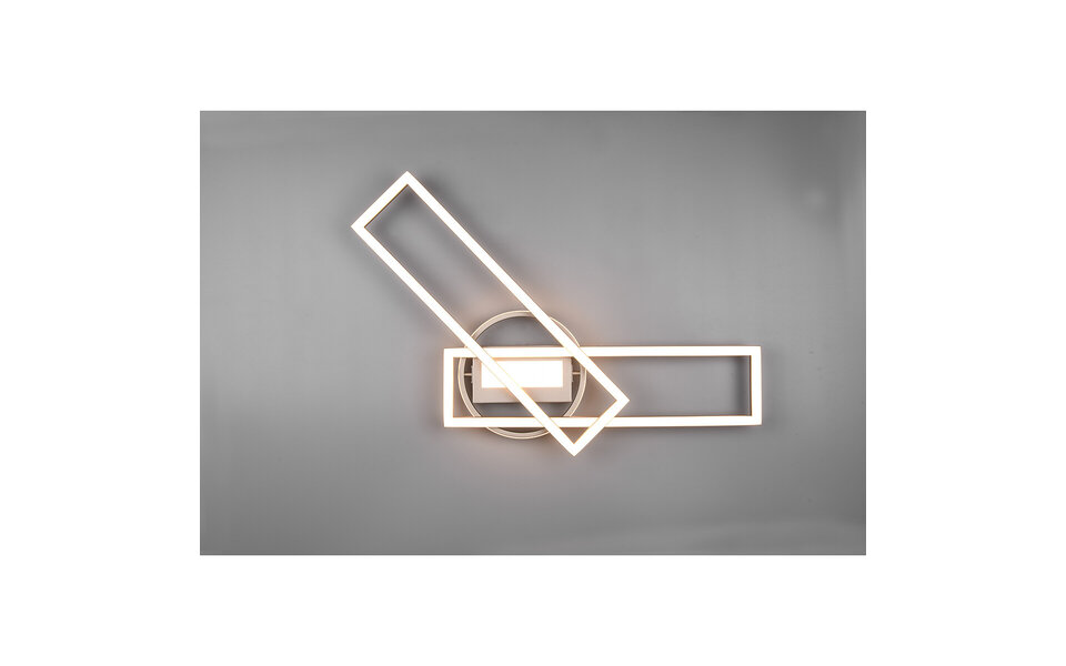 HLW LED LED Ceiling Light - Ceiling Lighting - Trion Tiger - 30W - Adjustable Color - Remote Control - Dimmable - Rectangular - Matte Nickel - Aluminum