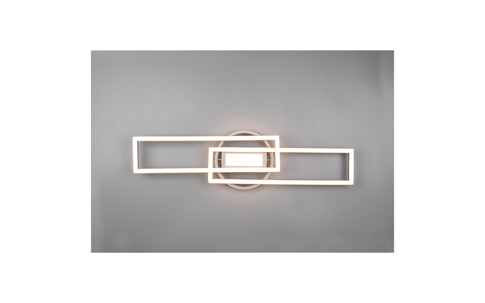 HLW LED LED Ceiling Light - Ceiling Lighting - Trion Tiger - 30W - Adjustable Color - Remote Control - Dimmable - Rectangular - Matte Nickel - Aluminum