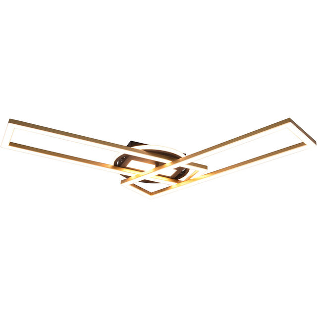 rond mat gouden LED plafondlamp 30W dimbaar met 4500 lumen en instelbare kleurtemperatuur
