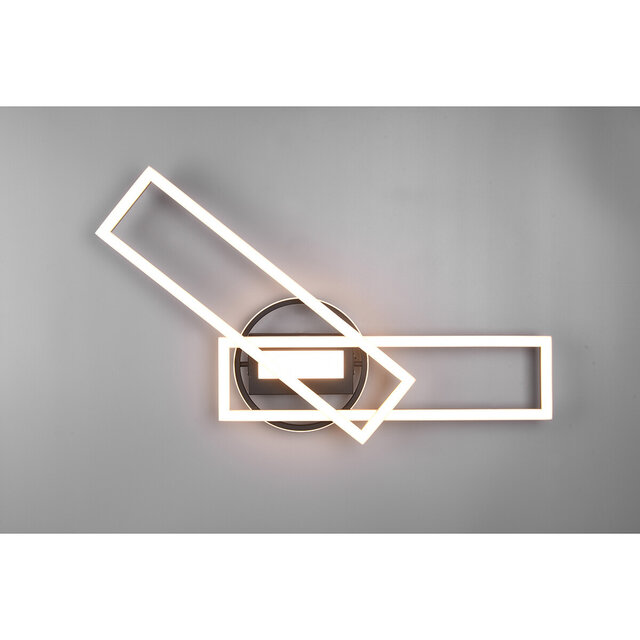 HLW LED LED Ceiling Light - Ceiling Lighting - Trion Tiger - 30W - Adjustable Color - Remote Control - Dimmable - Rectangle - Matte Gold - Aluminum