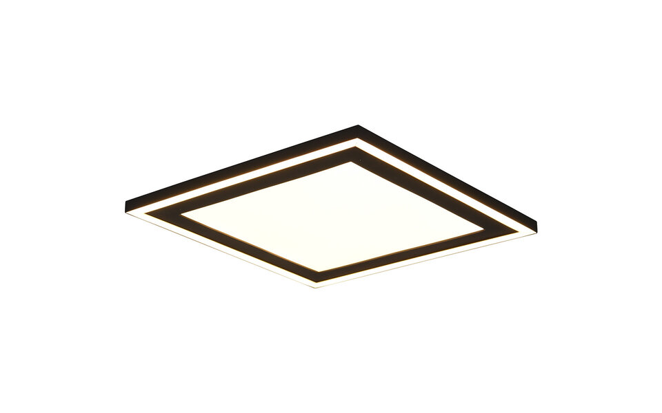 HLW LED LED Ceiling Lamp - Ceiling Lighting - Trion Coman - 24.5W - Warm White 3000K - Square - Matte Black - Plastic HLW LED LED Ceiling Lamp - Ceiling Lighting - Trion Coman - 24.5W - Warm White 3000K - Square - Matte Black - Plastic