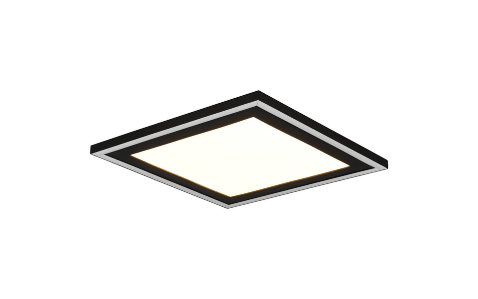 HLW LED LED Ceiling Lamp - Ceiling Lighting - Trion Coman - 24.5W - Warm White 3000K - Square - Matte Black - Plastic HLW LED LED Ceiling Lamp - Ceiling Lighting - Trion Coman - 24.5W - Warm White 3000K - Square - Matte Black - Plastic