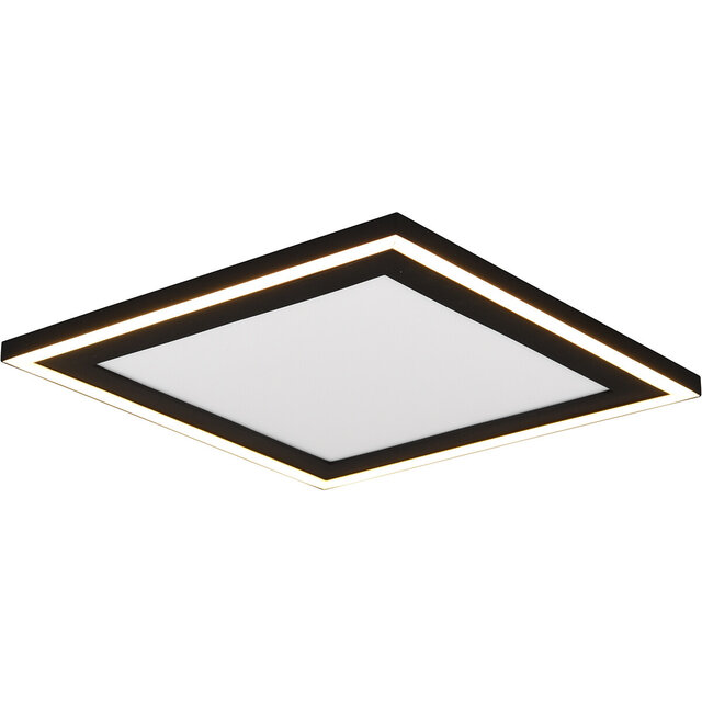 HLW LED LED Ceiling Lamp - Ceiling Lighting - Trion Coman - 24.5W - Warm White 3000K - Square - Matte Black - Plastic HLW LED LED Ceiling Lamp - Ceiling Lighting - Trion Coman - 24.5W - Warm White 3000K - Square - Matte Black - Plastic