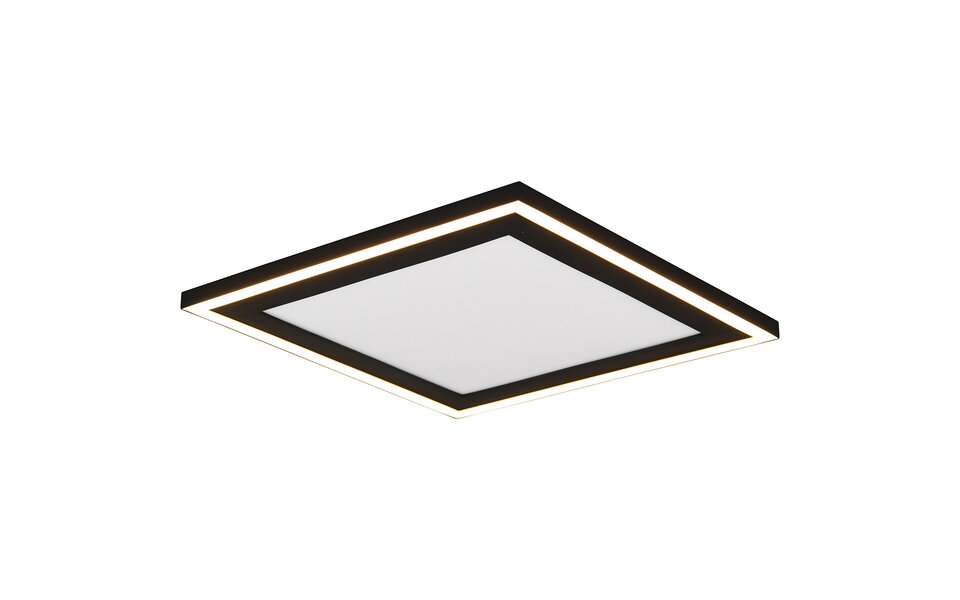 HLW LED LED Ceiling Lamp - Ceiling Lighting - Trion Coman - 24.5W - Warm White 3000K - Square - Matte Black - Plastic HLW LED LED Ceiling Lamp - Ceiling Lighting - Trion Coman - 24.5W - Warm White 3000K - Square - Matte Black - Plastic