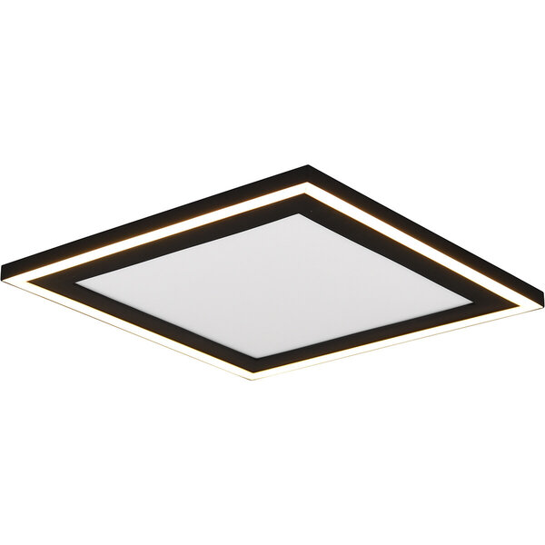 HLW LED LED Plafondlamp - Plafondverlichting - Trion Coman - 24.5W - Warm Wit 3000K - Vierkant - Mat Zwart - Kunststof HLW LED LED Plafondlamp - Plafondverlichting - Trion Coman - 24.5W - Warm Wit 3000K - Vierkant - Mat Zwart - Kunststof