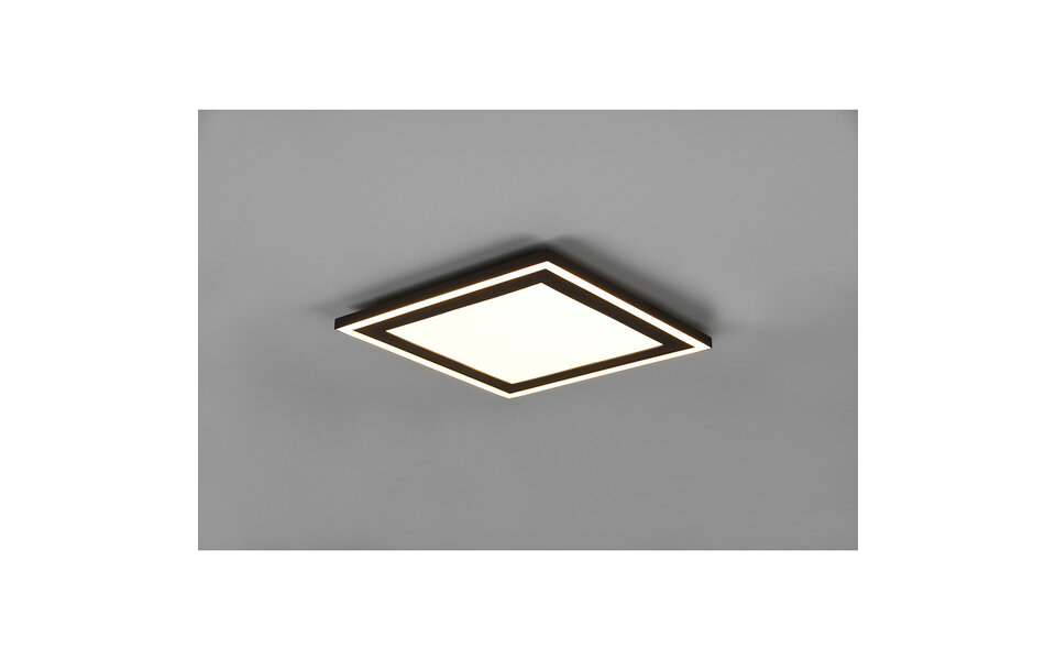 HLW LED LED Ceiling Lamp - Ceiling Lighting - Trion Coman - 24.5W - Warm White 3000K - Square - Matte Black - Plastic HLW LED LED Ceiling Lamp - Ceiling Lighting - Trion Coman - 24.5W - Warm White 3000K - Square - Matte Black - Plastic