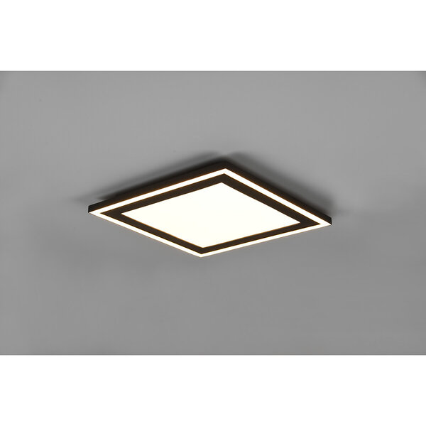 HLW LED LED Plafondlamp - Plafondverlichting - Trion Coman - 24.5W - Warm Wit 3000K - Vierkant - Mat Zwart - Kunststof HLW LED LED Plafondlamp - Plafondverlichting - Trion Coman - 24.5W - Warm Wit 3000K - Vierkant - Mat Zwart - Kunststof