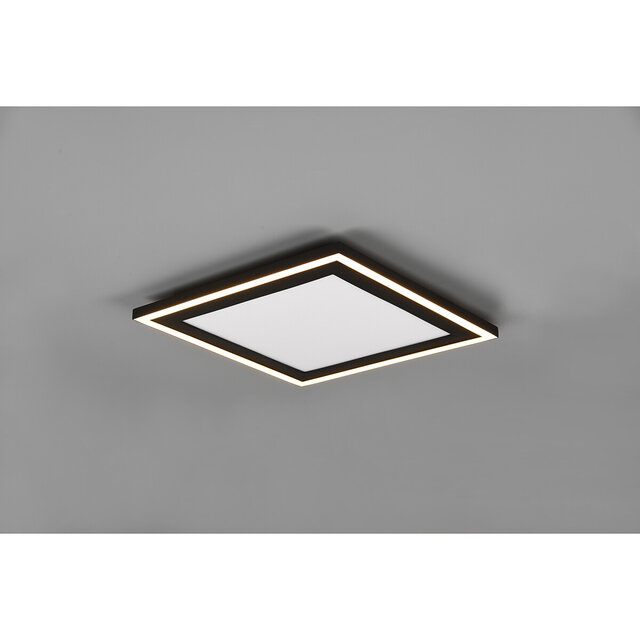 HLW LED LED Plafondlamp - Plafondverlichting - Trion Coman - 24.5W - Warm Wit 3000K - Vierkant - Mat Zwart - Kunststof HLW LED LED Plafondlamp - Plafondverlichting - Trion Coman - 24.5W - Warm Wit 3000K - Vierkant - Mat Zwart - Kunststof