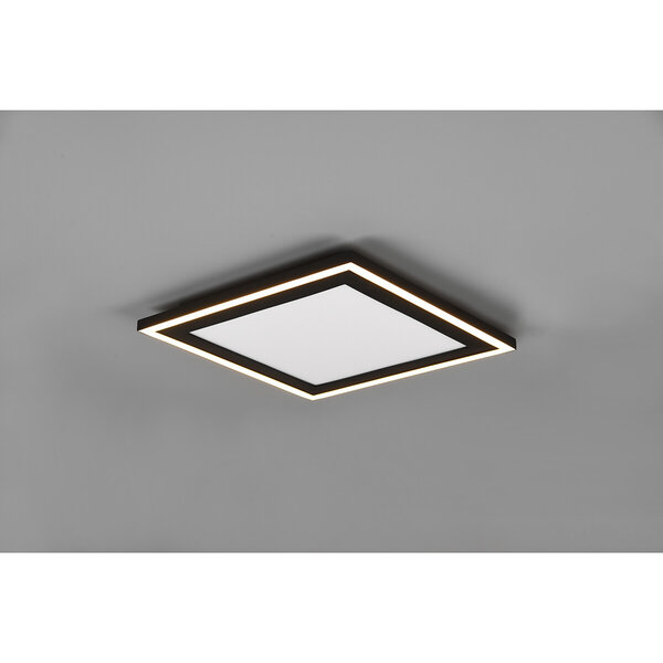 HLW LED LED Plafondlamp - Plafondverlichting - Trion Coman - 24.5W - Warm Wit 3000K - Vierkant - Mat Zwart - Kunststof HLW LED LED Plafondlamp - Plafondverlichting - Trion Coman - 24.5W - Warm Wit 3000K - Vierkant - Mat Zwart - Kunststof