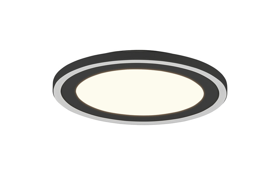 HLW LED LED Ceiling Light - Ceiling Lighting - Trion Coman - 24.5W - Warm White 3000K - Round - Matte Black - Plastic HLW LED LED Ceiling Light - Ceiling Lighting - Trion Coman - 24.5W - Warm White 3000K - Round - Matte Black - Plastic