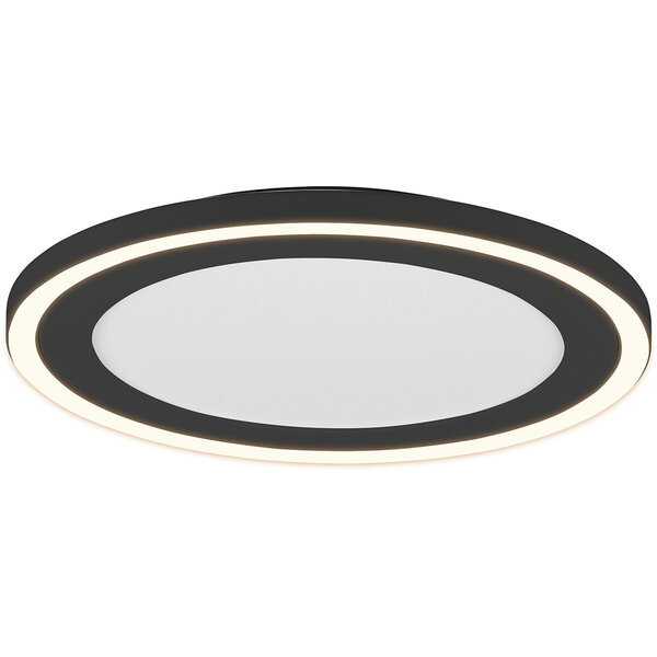 HLW LED LED Plafondlamp - Plafondverlichting - Trion Coman - 24.5W - Warm Wit 3000K - Rond - Mat Zwart - Kunststof HLW LED LED Plafondlamp - Plafondverlichting - Trion Coman - 24.5W - Warm Wit 3000K - Rond - Mat Zwart - Kunststof