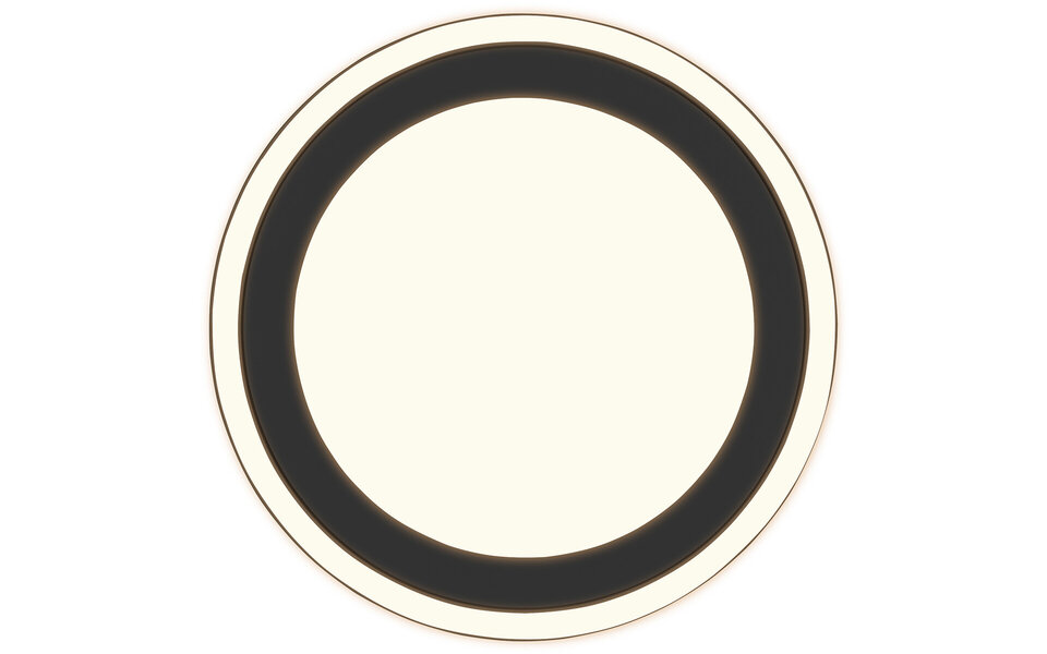 HLW LED LED Plafondlamp - Plafondverlichting - Trion Coman - 24.5W - Warm Wit 3000K - Rond - Mat Zwart - Kunststof