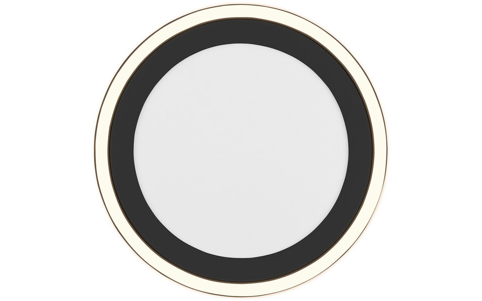 HLW LED LED Plafondlamp - Plafondverlichting - Trion Coman - 24.5W - Warm Wit 3000K - Rond - Mat Zwart - Kunststof