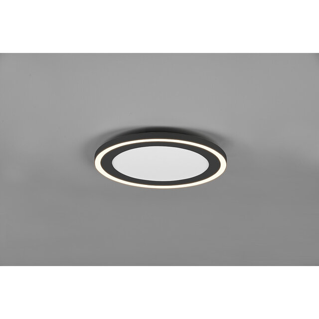 HLW LED LED Ceiling Light - Ceiling Lighting - Trion Coman - 24.5W - Warm White 3000K - Round - Matte Black - Plastic HLW LED LED Ceiling Light - Ceiling Lighting - Trion Coman - 24.5W - Warm White 3000K - Round - Matte Black - Plastic