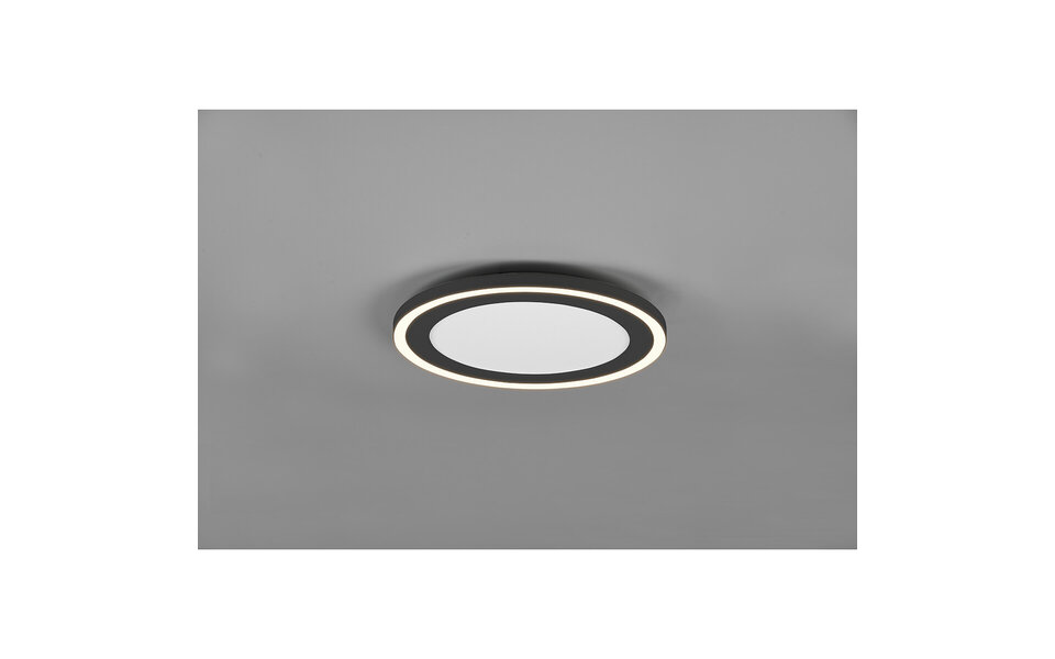 HLW LED LED Ceiling Light - Ceiling Lighting - Trion Coman - 24.5W - Warm White 3000K - Round - Matte Black - Plastic HLW LED LED Ceiling Light - Ceiling Lighting - Trion Coman - 24.5W - Warm White 3000K - Round - Matte Black - Plastic