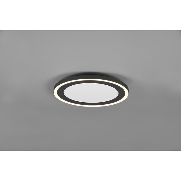 HLW LED LED Plafondlamp - Plafondverlichting - Trion Coman - 24.5W - Warm Wit 3000K - Rond - Mat Zwart - Kunststof HLW LED LED Plafondlamp - Plafondverlichting - Trion Coman - 24.5W - Warm Wit 3000K - Rond - Mat Zwart - Kunststof