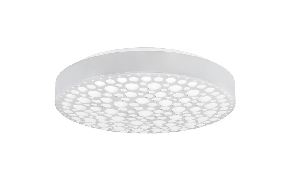 HLW LED LED Ceiling Light - Ceiling Lighting - Trion Carol - 22W - Adjustable Color - RGB - Remote Control - Dimmable - Round - Matte White - Plastic