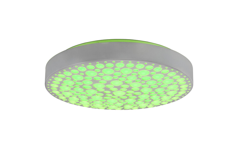 HLW LED LED Ceiling Light - Ceiling Lighting - Trion Carol - 22W - Adjustable Color - RGB - Remote Control - Dimmable - Round - Matte White - Plastic