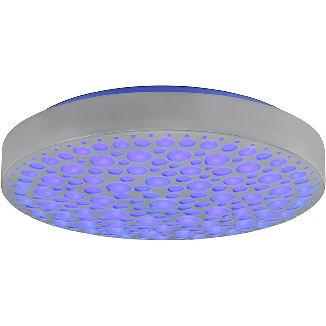 HLW LED LED Ceiling Light - Ceiling Lighting - Trion Carol - 22W - Adjustable Color - RGB - Remote Control - Dimmable - Round - Matte White - Plastic