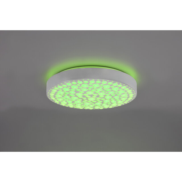 HLW LED LED Plafondlamp - Plafondverlichting - Trion Carol - 22W - Aanpasbare Kleur - RGB - Afstandsbediening - Dimbaar - Rond - Mat Wit - Kunststof