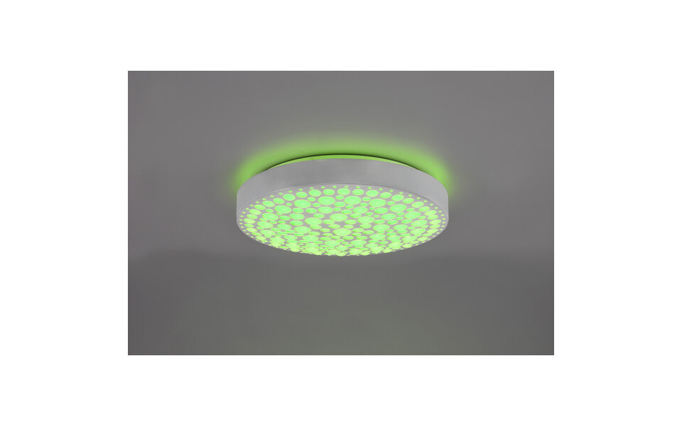 HLW LED LED Ceiling Light - Ceiling Lighting - Trion Carol - 22W - Adjustable Color - RGB - Remote Control - Dimmable - Round - Matte White - Plastic