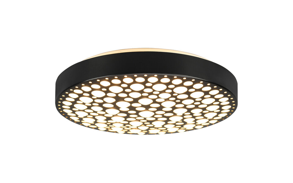 HLW LED LED Ceiling Lamp - Ceiling Lighting - Trion Carol - 22W - Adjustable Color - RGB - Remote Control - Dimmable - Round - Matte Black - Plastic HLW LED LED Ceiling Lamp - Ceiling Lighting - Trion Carol - 22W - Adjustable Color - RGB - Remote Control - Dimmable - Round - Matte Black - Plastic