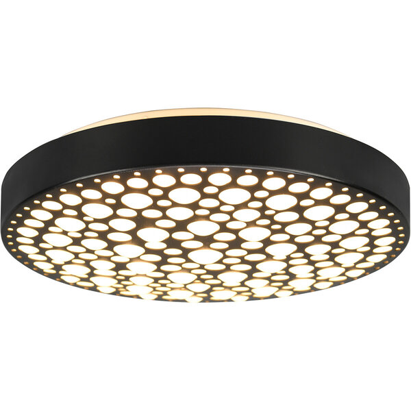 HLW LED LED Plafondlamp - Plafondverlichting - Trion Carol - 22W - Aanpasbare Kleur - RGB - Afstandsbediening - Dimbaar - Rond - Mat Zwart - Kunststof HLW LED LED Plafondlamp - Plafondverlichting - Trion Carol - 22W - Aanpasbare Kleur - RGB - Afstandsbediening - Dimbaar - Rond - Mat Zwart - Kunststof