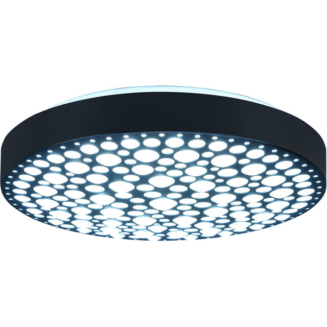 HLW LED LED Ceiling Lamp - Ceiling Lighting - Trion Carol - 22W - Adjustable Color - RGB - Remote Control - Dimmable - Round - Matte Black - Plastic HLW LED LED Ceiling Lamp - Ceiling Lighting - Trion Carol - 22W - Adjustable Color - RGB - Remote Control - Dimmable - Round - Matte Black - Plastic