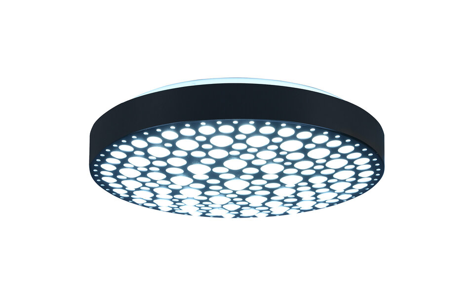HLW LED LED Ceiling Lamp - Ceiling Lighting - Trion Carol - 22W - Adjustable Color - RGB - Remote Control - Dimmable - Round - Matte Black - Plastic HLW LED LED Ceiling Lamp - Ceiling Lighting - Trion Carol - 22W - Adjustable Color - RGB - Remote Control - Dimmable - Round - Matte Black - Plastic