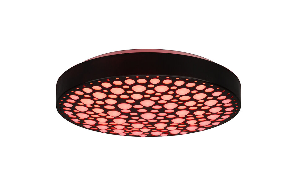 HLW LED LED Ceiling Lamp - Ceiling Lighting - Trion Carol - 22W - Adjustable Color - RGB - Remote Control - Dimmable - Round - Matte Black - Plastic HLW LED LED Ceiling Lamp - Ceiling Lighting - Trion Carol - 22W - Adjustable Color - RGB - Remote Control - Dimmable - Round - Matte Black - Plastic