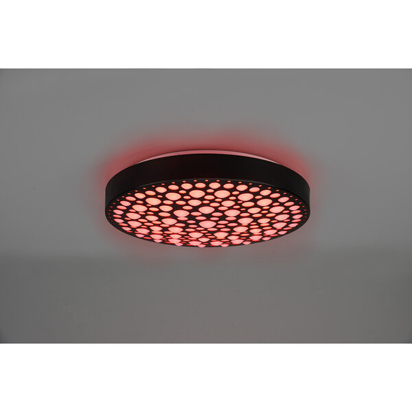 HLW LED LED Plafondlamp - Plafondverlichting - Trion Carol - 22W - Aanpasbare Kleur - RGB - Afstandsbediening - Dimbaar - Rond - Mat Zwart - Kunststof HLW LED LED Plafondlamp - Plafondverlichting - Trion Carol - 22W - Aanpasbare Kleur - RGB - Afstandsbediening - Dimbaar - Rond - Mat Zwart - Kunststof