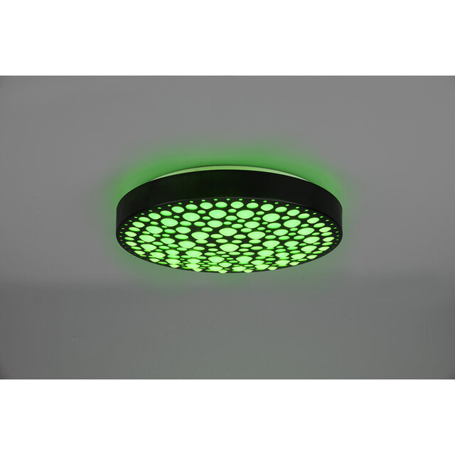 HLW LED LED Ceiling Lamp - Ceiling Lighting - Trion Carol - 22W - Adjustable Color - RGB - Remote Control - Dimmable - Round - Matte Black - Plastic HLW LED LED Ceiling Lamp - Ceiling Lighting - Trion Carol - 22W - Adjustable Color - RGB - Remote Control - Dimmable - Round - Matte Black - Plastic