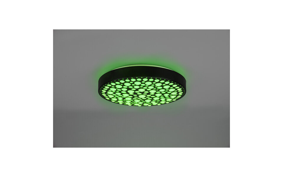 HLW LED LED Ceiling Lamp - Ceiling Lighting - Trion Carol - 22W - Adjustable Color - RGB - Remote Control - Dimmable - Round - Matte Black - Plastic HLW LED LED Ceiling Lamp - Ceiling Lighting - Trion Carol - 22W - Adjustable Color - RGB - Remote Control - Dimmable - Round - Matte Black - Plastic