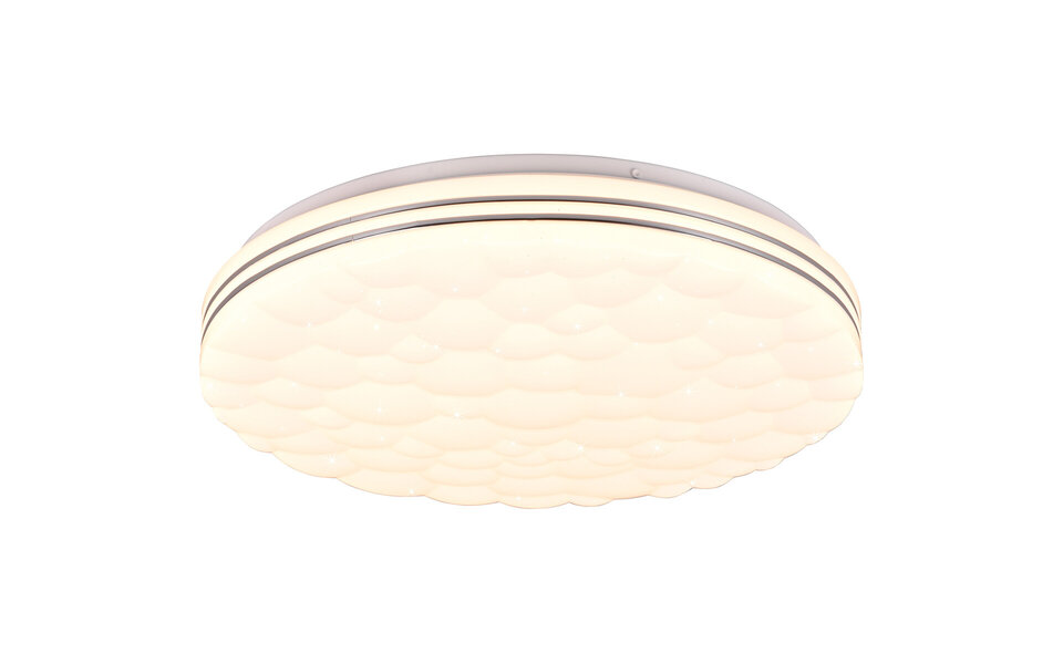 HLW LED LED Plafondlamp - Plafondverlichting - Trion Taco - 22W - Aanpasbare Kleur - RGB - Afstandsbediening - Dimbaar - Sterlicht - Rond - Mat Wit - Kunststof HLW LED LED Plafondlamp - Plafondverlichting - Trion Taco - 22W - Aanpasbare Kleur - RGB - Afstandsbediening - Dimbaar - Sterlicht - Rond - Mat Wit - Kunststof