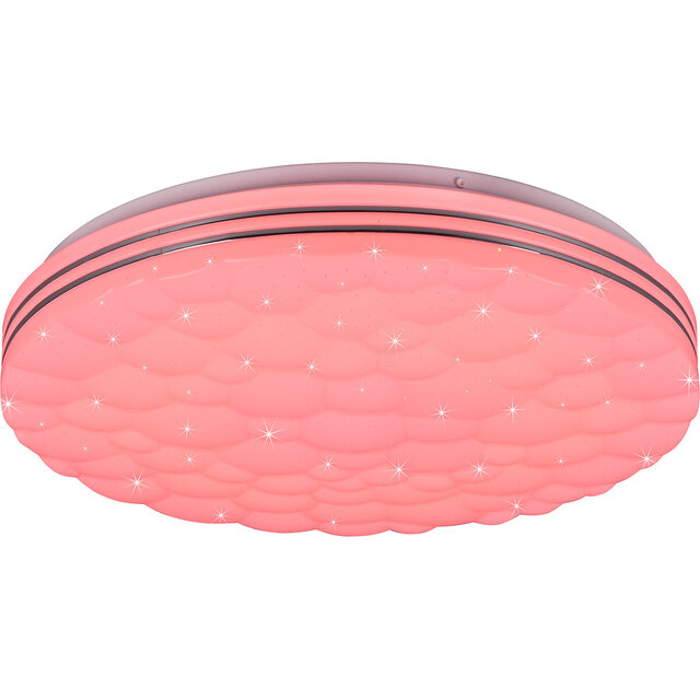 HLW LED LED Plafondlamp - Plafondverlichting - Trion Taco - 22W - Aanpasbare Kleur - RGB - Afstandsbediening - Dimbaar - Sterlicht - Rond - Mat Wit - Kunststof HLW LED LED Plafondlamp - Plafondverlichting - Trion Taco - 22W - Aanpasbare Kleur - RGB - Afstandsbediening - Dimbaar - Sterlicht - Rond - Mat Wit - Kunststof