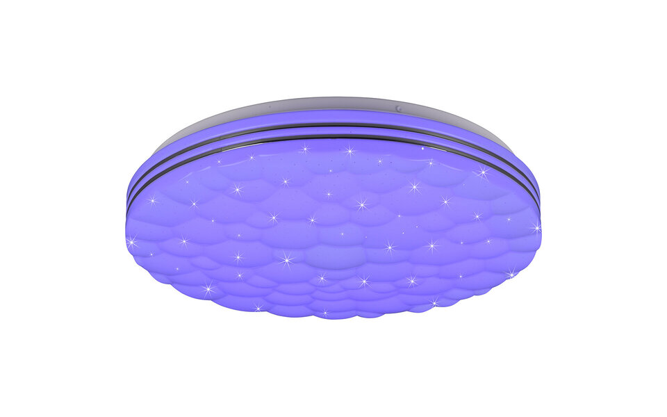 HLW LED LED Plafondlamp - Plafondverlichting - Trion Taco - 22W - Aanpasbare Kleur - RGB - Afstandsbediening - Dimbaar - Sterlicht - Rond - Mat Wit - Kunststof HLW LED LED Plafondlamp - Plafondverlichting - Trion Taco - 22W - Aanpasbare Kleur - RGB - Afstandsbediening - Dimbaar - Sterlicht - Rond - Mat Wit - Kunststof