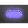 HLW LED LED Ceiling Light - Ceiling Lighting - Trion Taco - 22W - Adjustable Color - RGB - Remote Control - Dimmable - Star Light - Round - Matte White - Plastic