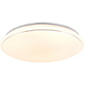 LED Ceiling Light - Ceiling Lighting - Trion Turbo - 21W - Warm White 3000K - RGB - Dimmable - Remote Control - Round - Matte White - Plastic