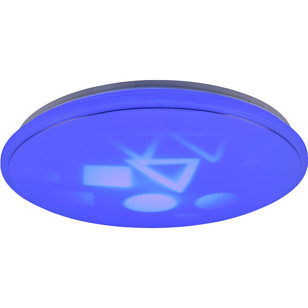 HLW LED LED Plafondlamp - Plafondverlichting - Trion Turbo - 21W - Warm Wit 3000K - RGB - Dimbaar - Afstandsbediening - Rond - Mat Wit - Kunststof HLW LED LED Plafondlamp - Plafondverlichting - Trion Turbo - 21W - Warm Wit 3000K - RGB - Dimbaar - Afstandsbediening - Rond - Mat Wit - Kunststof